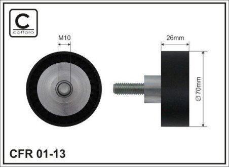 70x10x26 Ролик паска приводного Bmw E46/Z3 316i-318i/1,9 (M43) CAFFARO 01-13