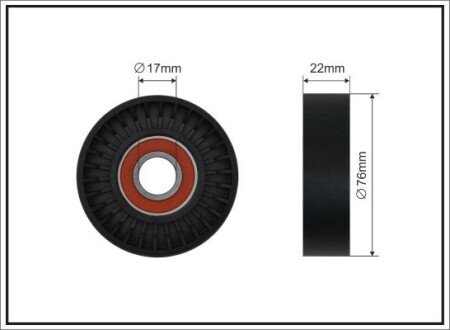 76x17x22 Ролик паска приводного DB W168/245 Vaneo CDI 97- CAFFARO 02-00