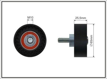 65x10x25 Ролик паска приводного Fiat Stilo 1.8 16v 01- CAFFARO 05-19