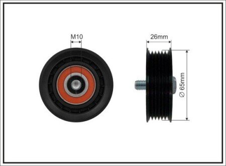 64x8x22.5 Ролик паска приводного Fiat/Opel 1.9D/1.9CDTI CAFFARO 119-00