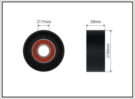 65x17x29 Ролик паска приводного Alfa Romeo/Fiat/La CAFFARO 13-00