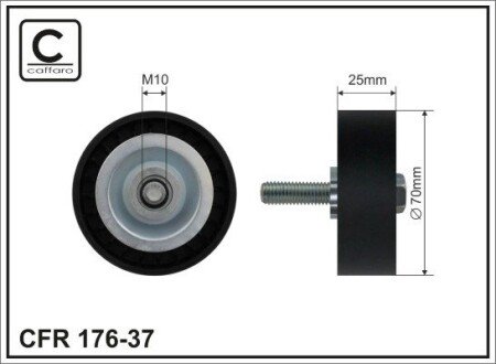 70x10x24,5 Ролик паска приводного Chery Elara/Tiggo CAFFARO 176-37