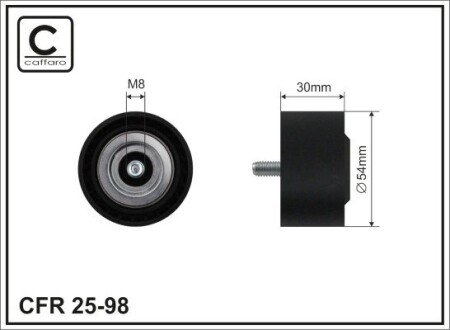 54,5x17x30 Ролик паска приводного DB 211/220/Sprinter CDI 99- CAFFARO 25-98