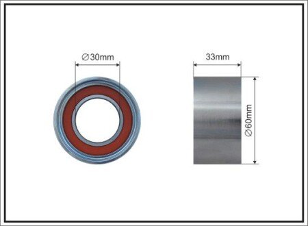 !знято з в-цтва!60x30x33 Ролик паска приводного Mazda 2.0 V6/2.5 V6 CAFFARO 361-00