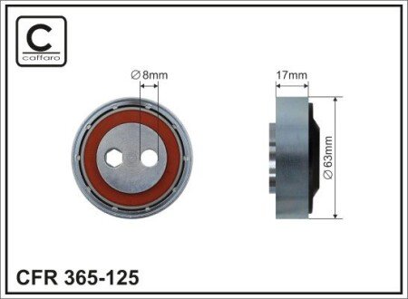 63x10x17 Ролик паска приводного VAG 2.5TDI 07.97- CAFFARO 365-125