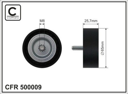 65x17x25,7 Ролик паска приводного MB C/E/M- class 2.0/2.2/2.5 CDI CAFFARO 500009