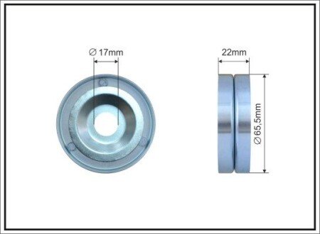 65x17x22 Ролик паска приводного Kia Ceed 1.6 CRDi VGT 16V 2007/10- CAFFARO 500024
