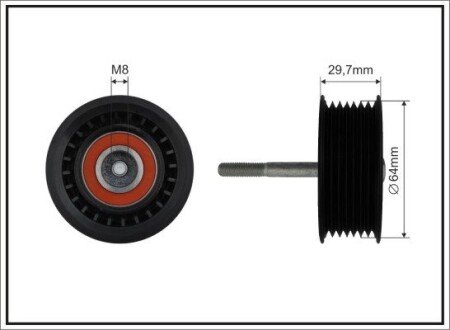 64x17x26 Ролик паска приводного DB E W211, S220, M W163 400CDI 06.00- CAFFARO 500028