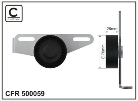 70x26 Ролик паска приводного Renault Dokker 12- CAFFARO 500059