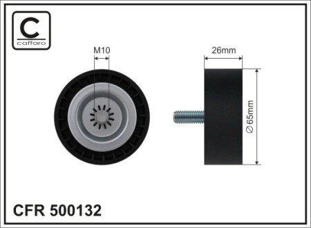 65x10x26,5 Ролик паска приводного MB Sprinter 2.2CDI 06- CAFFARO 500132