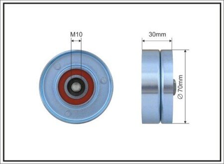 70x8x30 metal Ролик паска приводного VW LT II 2.8D TDI AUH, BCQ 97-07 CAFFARO 500228