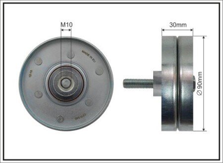 90x10x29,5 metal Ролик паска приводного Ford 1.8TDCI 99- + AC CAFFARO 500269