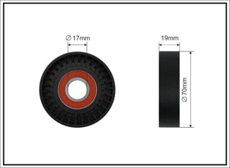 70x17x19 Ролик паска приводного Toyota Auris/Yaris CAFFARO 500271