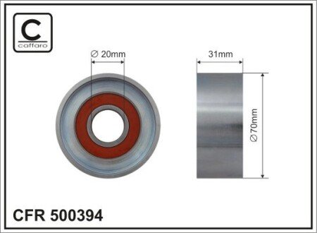 70x20x31 Ролик паска приводного Honda Accord/CR-V 2,2CDTi 04- CAFFARO 500394