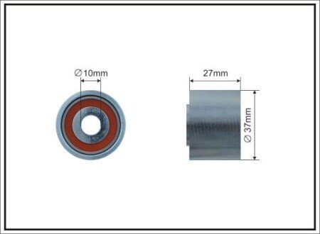 37x10x27 Ролик паска приводного Citroen Berlingo,Jumpy, Fiat Scudo, Peugeot Partner CAFFARO 70-71