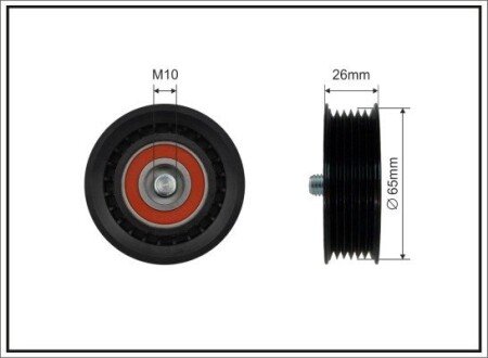 69x17x26,5 Ролик паска приводного Ford 2.0TDCI/DI 01- CAFFARO 80-00