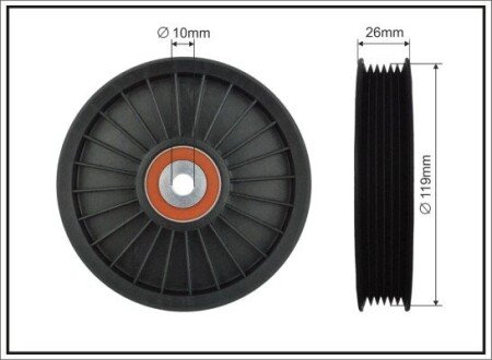 119x10x26 Ролик паска приводного VOLVO C70 I, S40 I, S60 I, S70, S80 I, V40, V70 I, V70 II, XC70 I, XC90 I 1.6-3.0 12.95-12.14 CAFFARO 89-26