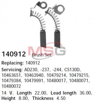 Щітка генератора CARGO 140912