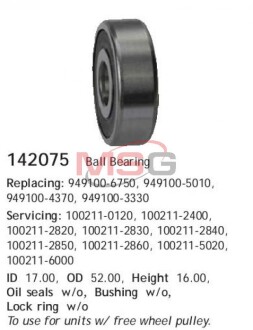 Подшипник шариковый d>30 CARGO 142075