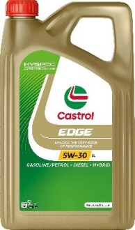 Олива моторна 5W-30 EDGE LL ACEA C3, VW 504 00/507 00, 5л, синт. CASTROL 15F7E7