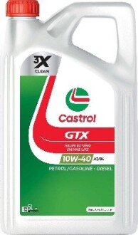 Олива моторна 10W-40 GTX API SP, ACEA A3/B4, RN 0700/RN 0710, 5л, н/синт. CASTROL 15F8FC