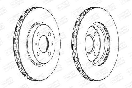 Гальмівний диск передній FIAT 500,DOBLO,FIORINO,PANDA,PUNTO,QUBO/ALFA ROMEO/CITROËN/PEUGEOT/LANCIA CHAMPION 562178CH (фото 1)