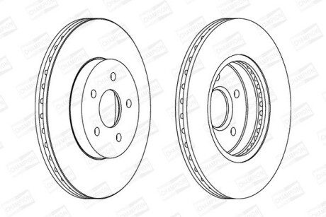 Гальмівний диск передній Ford Mondeo III / Jaguar X-Type CHAMPION 562180CH (фото 1)