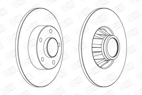 Гальмівний диск задній Opel Vivaro / Renaul Trafic / Nissan Primastar CHAMPION 562211CH1