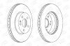 Диск гальмівний передній (кратно 2) MB V-Class (W447) (14-), Viano (W639) (03-) CHAMPION 562392CH (фото 2)