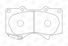 Гальмівні колодки передні Toyota Land Cruiser, FJ Cruiser, Tundra / Lexus GX, LX / Mitsubishi Pajero CHAMPION 572515CH (фото 2)