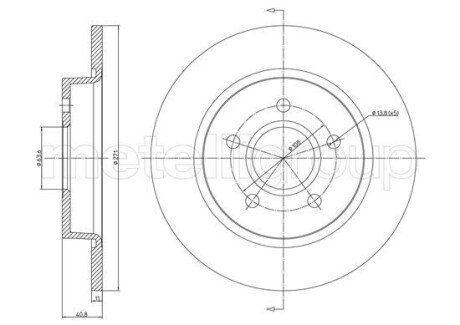 Тормозной диск задний. Focus (14-21) CIFAM 800-1242C