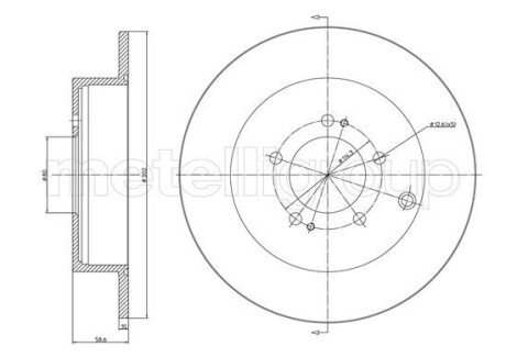 Тормозной диск задний. C4/C-Crosser/4008/4007/ASX/Lancer/Outlander04- CIFAM 800-1332C