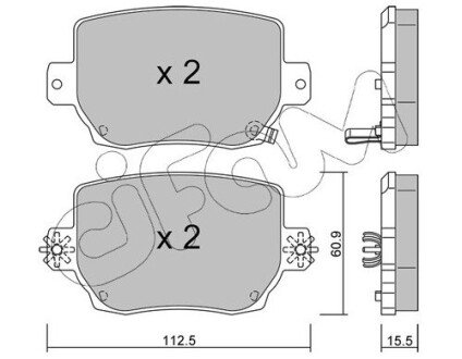 Гальмівні колодки задн. Tesla Model 3/Model Y 18- CIFAM 822-1334-0