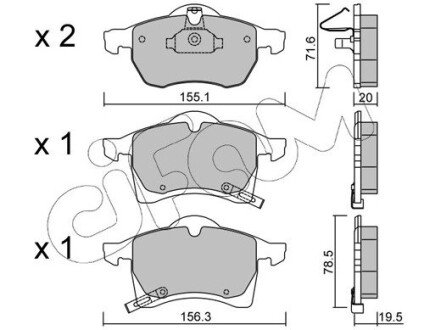 Тормозные колодки пер. Astra G 98-05 (ATE) CIFAM 822-258-0