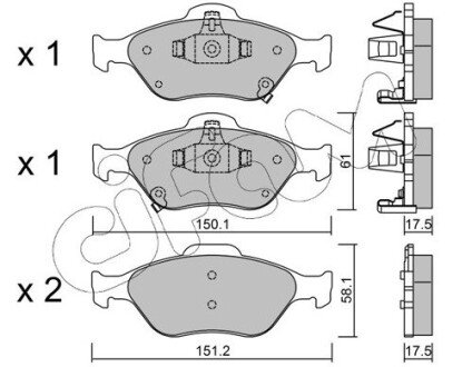 Тормозные колодки пер. Toyota Yaris 05- (ATE) CIFAM 822-316-1