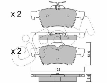 Тормозные колодки зад. Ford C-Max/Focus 1.6/2.0 TDCi 10- CIFAM 822-337-1