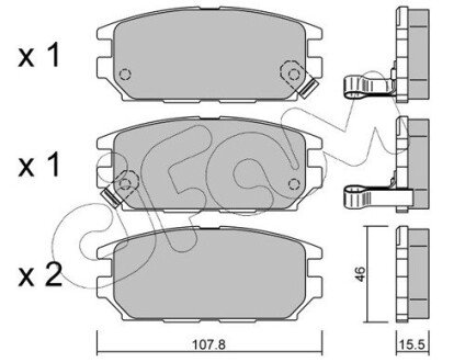 Тормозные колодки зад. Galant/Lancer/Space Wagon (89-05) CIFAM 822-483-0