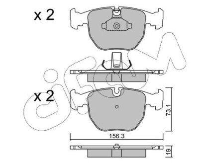 Гальмівні колодки пер. BMW 5(E39)/7(E38) 96-04 (Teves) CIFAM 822-559-0