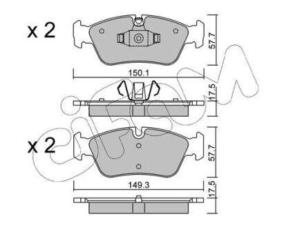 Тормозные колодки пер. E82/E88/E87/E81/E90 04- CIFAM 822-640-0