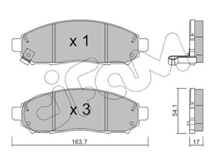 Тормозные колодки пер. Nissan Navara 2,5dCi 05- CIFAM 822-743-0