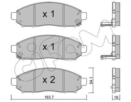 Тормозные колодки пер. Nissan Navara 2,5dCi 05- CIFAM 822-743-1 (фото 1)