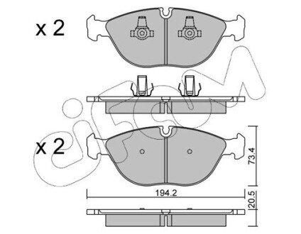 Тормозные колодки пер. W210 (ATE) CIFAM 822-828-0