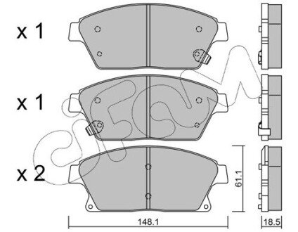 Тормозные колодки пер. Zafira/Astra/Cruze/Volt 09- CIFAM 822-839-0