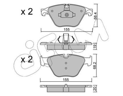 Тормозные колодки пер. BMW 5 (F10) 10- (ATE) CIFAM 822-918-0