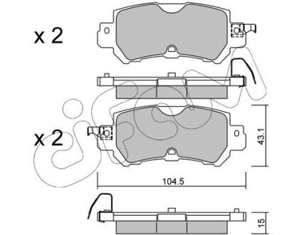 Гальмівні колодки зад. CX3/2/CX5 12- CIFAM 822-970-0 (фото 1)