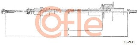 Трос зчеплення Ford Fiesta III 89-95 COFLE 10.2411 (фото 1)