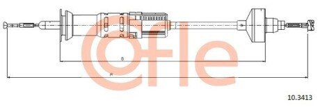 (Автом.)Трос зчеплення VW Golf 1,8 /2,0 (AAM /ABS /2B) 91- COFLE 10.3413