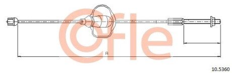 Трос ручного гальма перед. Ford Focus 01-04 COFLE 10.5360