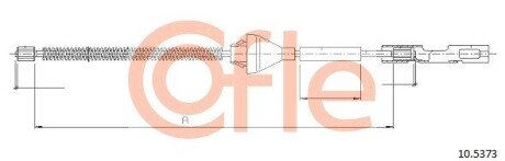 (1 шт) Трос ручного гальма зад.(барабан) Л/П FOCUS II (DA_) 2004/07-2012/09 COFLE 10.5373 (фото 1)