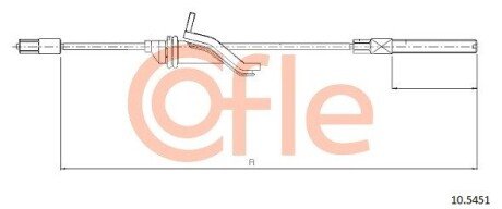 Трос ручного гальма перед. Ford Kuga all 2/08- COFLE 10.5451